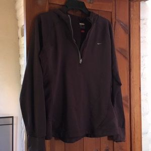 Brown Nike Fit Size Large Womens Warm Up Hoodie